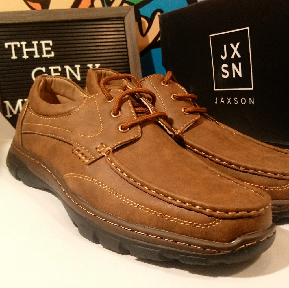 ⬇️ Brown Comfort Casual Lace Up Loafers  7.5